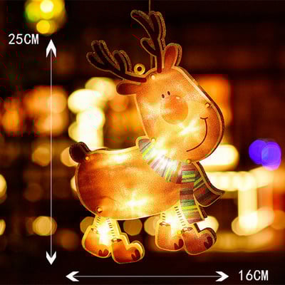 Božićna svjetla Prozor Viseća vakuumska lampa Novogodišnji vijenac za dom Vijenčani izlog Prozor Božićni ukrasi 2023.