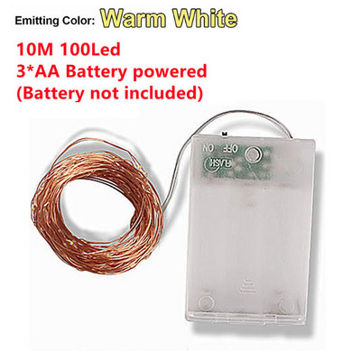 Vara stiepļu virkne 100 LED pasaku gaismas 5/10 M brīvdienu āra lampa USB vītne Ziemassvētku eglītes kāzu ballītei mājas dekorēšanai