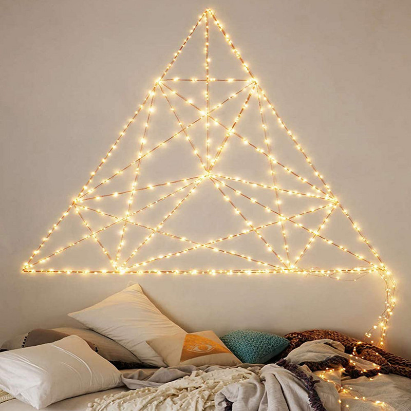 Vara stiepļu virkne 100 LED pasaku gaismas 5/10 M brīvdienu āra lampa USB vītne Ziemassvētku eglītes kāzu ballītei mājas dekorēšanai