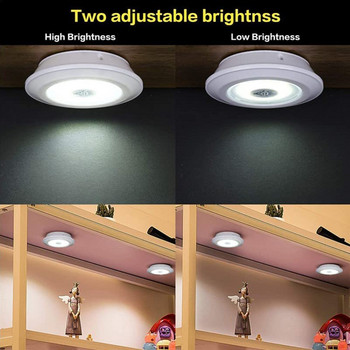 3W супер ярка лампа под шкаф LED безжично дистанционно управление Димируем гардероб Нощна лампа Домашна спалня Кухня Нощна лампа