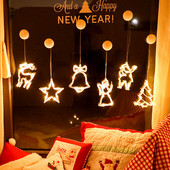 LED božićna zvijezda snježna pahuljica jelen zvončići drvce Girlanda svjetla Svjetlo svjetiljke za vilinske sisaljke Za zabavu Vjenčanje Blagdanski dekor Svjetlo prozora