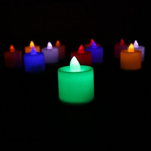 7vnt elektroninė žvakė LED lemputė mini spalvinga romantiška bedūmė beliepsnio žvakių lempa Vestuvių gimtadienio vakarėlis Kalėdos