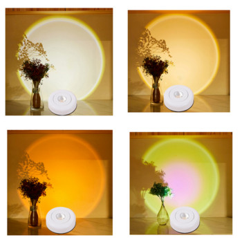 Φωτιστικά ντουλαπιού LED αφής με μπαταρία που κολλάνε στον τοίχο Λάμπα ηλιοβασιλέματος για Ντουλάπα υπνοδωματίου κουζίνας Ντουλάπι Νυχτερινό φως Διακόσμηση