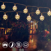 1.5M 10 LED ukrasna zvjezdana svjetiljka za dvorac Vodootporna ramazanska svjetiljka na baterije za blagdansku rasvjetu spavaće sobe