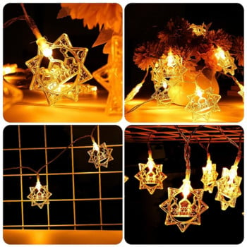 1,5M 10 LED Διακοσμητικό Star Castle Light String Αδιάβροχο Ramadan String Lights Λειτουργεί με μπαταρία για φωτισμό κρεβατοκάμαρας διακοπών