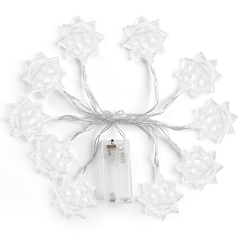 1.5M 10 LED ukrasna zvjezdana svjetiljka za dvorac Vodootporna ramazanska svjetiljka na baterije za blagdansku rasvjetu spavaće sobe