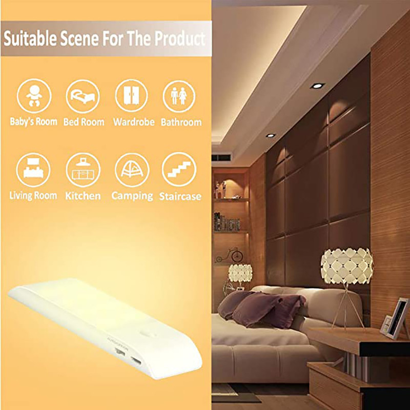 LED PIR senzor pokreta Svjetlo za ormarić u ormaru LED noćno svjetlo ispod ormarića za ormar Stepenice Kuhinja Spavaća soba Kućna rasvjeta