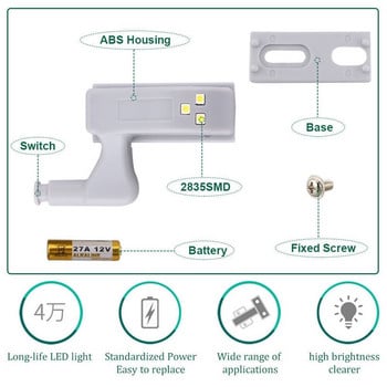 20PCS/10PCS 0,25W Universal κάτω από το ντουλάπι LED Φως Ντουλάπα Ντουλάπα Ντουλάπα Εσωτερική άρθρωση LED Αισθητήρας LED Φως νύχτας κουζίνας