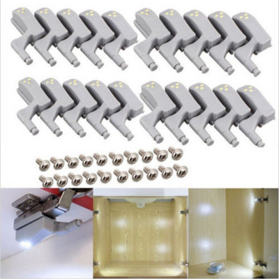 20PCS/10PCS 0.25W Univerzalno LED svjetlo ispod ormarića Ormar Ormar Unutarnja šarka LED senzorsko svjetlo Kuhinjska noćna svjetiljka