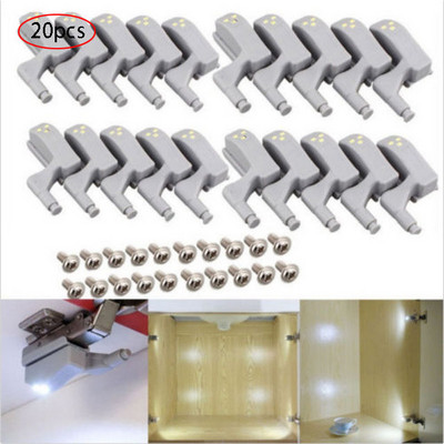 20PCS/10PCS 0.25W Univerzalno LED svjetlo ispod ormarića Ormar Ormar Unutarnja šarka LED senzorsko svjetlo Kuhinjska noćna svjetiljka