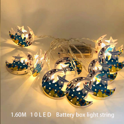 Decoratiuni Ramadan Steaua Lunii Led String Lights EID Mubarak Decor pentru acasă Islam musulman Eveniment petrecere Rechizite Eid al-Fitr Decor..