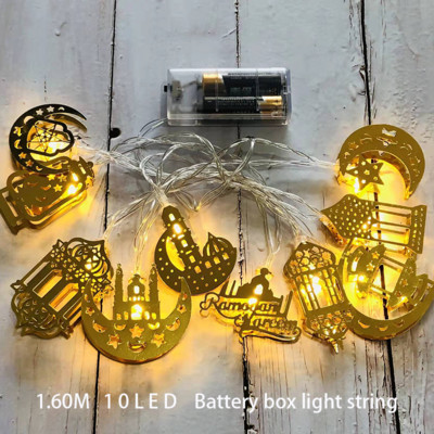 Decoratiuni Ramadan Steaua Lunii Led String Lights EID Mubarak Decor pentru acasă Islam musulman Eveniment petrecere Rechizite Eid al-Fitr Decor..