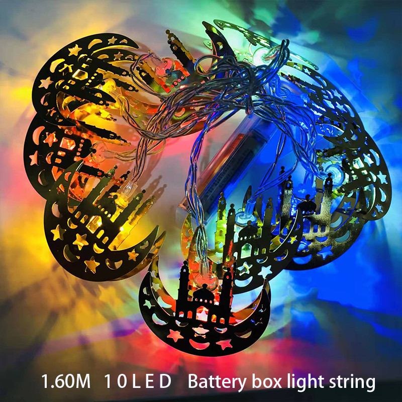 Decoratiuni Ramadan Steaua Lunii Led String Lights EID Mubarak Decor pentru acasă Islam musulman Eveniment petrecere Rechizite Eid al-Fitr Decor..