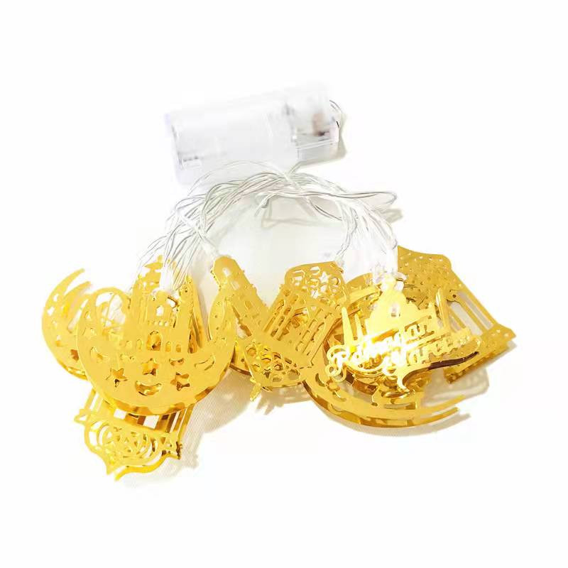 Decoratiuni Ramadan Steaua Lunii Led String Lights EID Mubarak Decor pentru acasă Islam musulman Eveniment petrecere Rechizite Eid al-Fitr Decor..