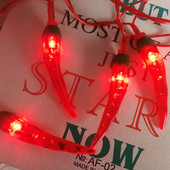 3m 20 led Κόκκινη πιπεριά String Μπαταρία με τροφοδοσία Led Χριστουγέννων Πρωτοχρονιά Ανοιξιάτικο Φεστιβάλ Διακόσμηση Φωτάκια βεράντας Μικρό Φανάρι