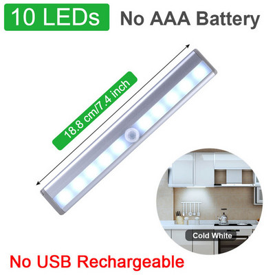 LED-kapivalgusti 160 LED-i lamp liikumisanduri valgustusega köögivalgustid, USB-laetavad kapialused magamistoavalgustid
