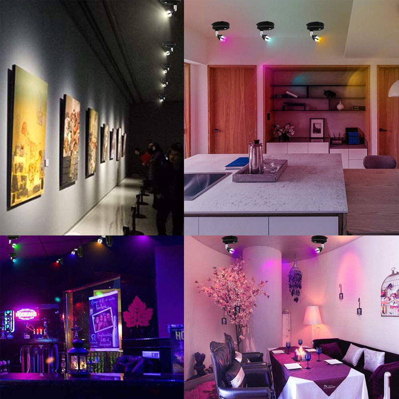 13 χρωμάτων LED Ασύρματο RGB Τηλεχειριστήριο ντουλαπιού Spotlight Εσωτερικού χώρου Mini Accent Φώτα με δυνατότητα ρύθμισης φωτισμού τέχνης