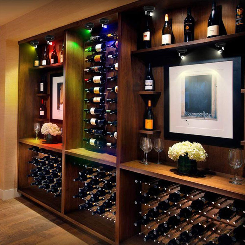 13 χρωμάτων LED Ασύρματο RGB Τηλεχειριστήριο ντουλαπιού Spotlight Εσωτερικού χώρου Mini Accent Φώτα με δυνατότητα ρύθμισης φωτισμού τέχνης