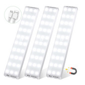 Φωτιστικό ντουλάπι με αισθητήρα κίνησης LED Νυχτερινό φως USB Επαναφορτιζόμενο φωτιστικό τοίχου 30 LED Μαγνητική λωρίδα ντουλάπας φωτιστικό ντουλάπας