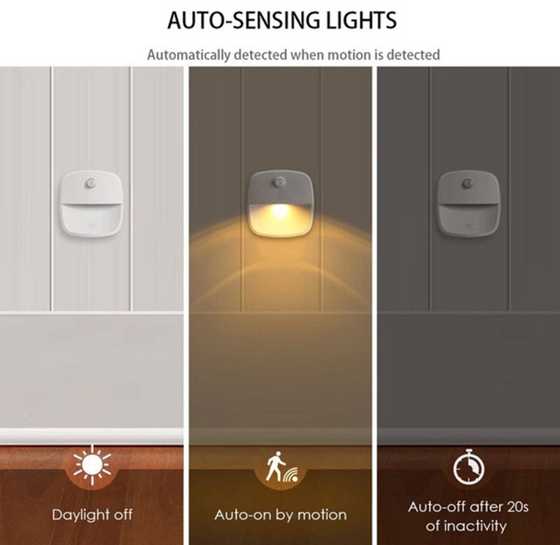 LED infracrveno senzorsko svjetlo Senzor pokreta ljudskog tijela Noćno svjetlo Ormar Noćna svjetiljka za bebu Dječja soba Spavaća soba Stepenice Hodnik WC