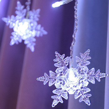 LED Φωτιστικό Κουρτίνας Χριστουγεννιάτικου εξωτερικού χώρου AC220V Φωτάκια Χιονιού Αδιάβροχα Διακοσμητικά Φωτάκια για πάρτι D25