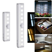 6/10 LED dioda PIR LED svjetlo senzora pokreta Bežični ormarić Ormar Noćna svjetiljka LED ispod ormarića Noćno svjetlo za ormar Stepenice Kuhinja