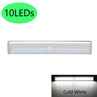 6/10 LED dioda PIR LED svjetlo senzora pokreta Bežični ormarić Ormar Noćna svjetiljka LED ispod ormarića Noćno svjetlo za ormar Stepenice Kuhinja