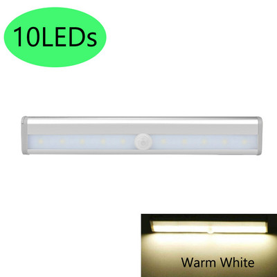 6/10 LED dioda PIR LED svjetlo senzora pokreta Bežični ormarić Ormar Noćna svjetiljka LED ispod ormarića Noćno svjetlo za ormar Stepenice Kuhinja