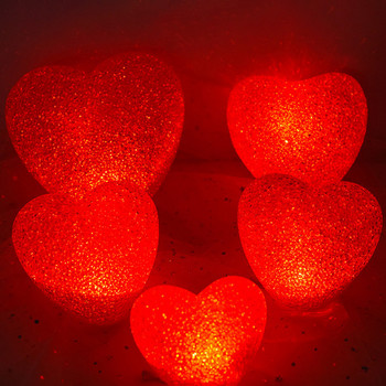 Романтична Свети Валентин Led Red Heart String Fairy Light Батерийна гирляндна украса за домашна сватба Декорация на коледно дърво