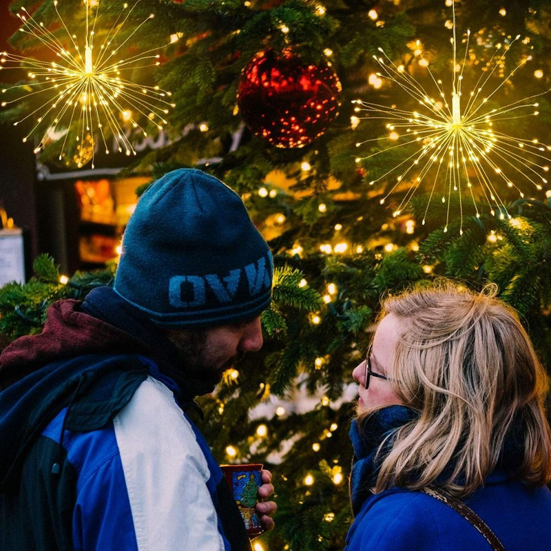 120/180LED vízálló tűzijáték füzér lámpák barkácsolás 8 üzemmódú távirányító réz drót pitypang tündérfény karácsonyi ünnepi dekoráció