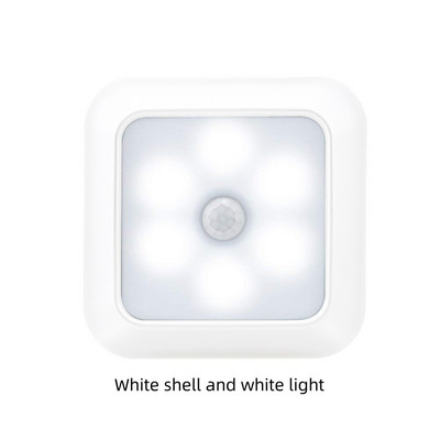 6 LED éjszakai fény mozgásérzékelő fali szekrény szekrény lépcső vezeték nélküli lámpa fali lámpa beltéri világítás LED lámpa otthoni dekoráció