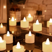 10 gab LED bezliesmas sveču lampas ar baterijām darbināmas Led tējas lampiņas kāzu dzimšanas dienas Ziemassvētku ballītei Jaungada romantiskai dekorēšanai