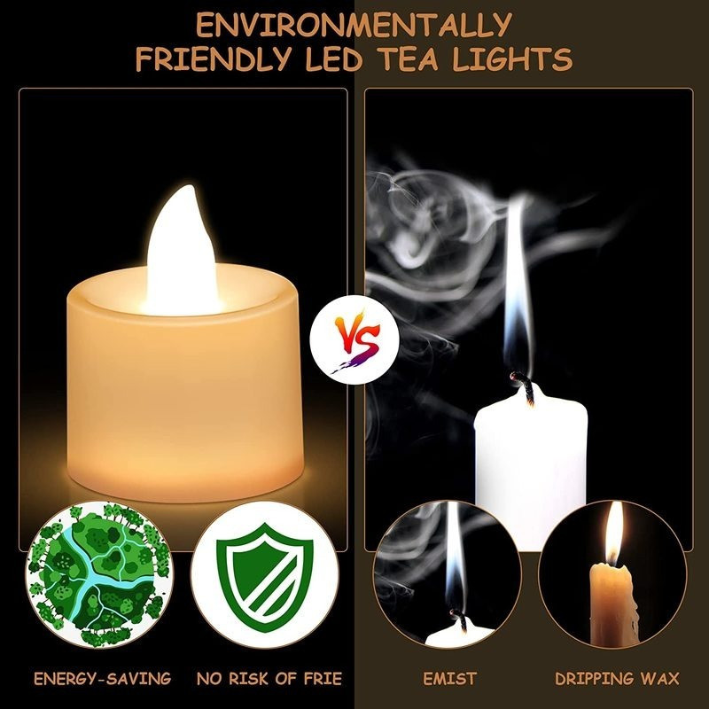 10 gab LED bezliesmas sveču lampas ar baterijām darbināmas Led tējas lampiņas kāzu dzimšanas dienas Ziemassvētku ballītei Jaungada romantiskai dekorēšanai