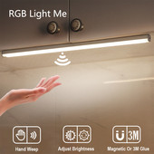 „Smart Home“ rankų šlavimo jutiklio spintelės apšvietimas 30 cm / 40 cm / 50 cm LED judesio jutiklio šviesos apšvietimas, skirtas namų drabužių spintai, spintai virtuvei