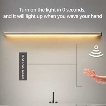 Интелигентен дом Сензор за ръчно почистване на шкафа 30 см/40 см/50 см LED осветление със сензор за движение Осветление за домашен гардероб Шкаф Кухня
