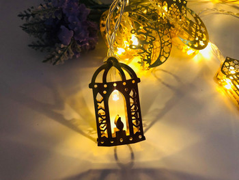 Рамадан Декорации Moon Star10 Led String Lights EID Mubarak Decor for Home Ислям Мюсюлманско събитие Парти Консумативи Eid Al-Fitr Decor