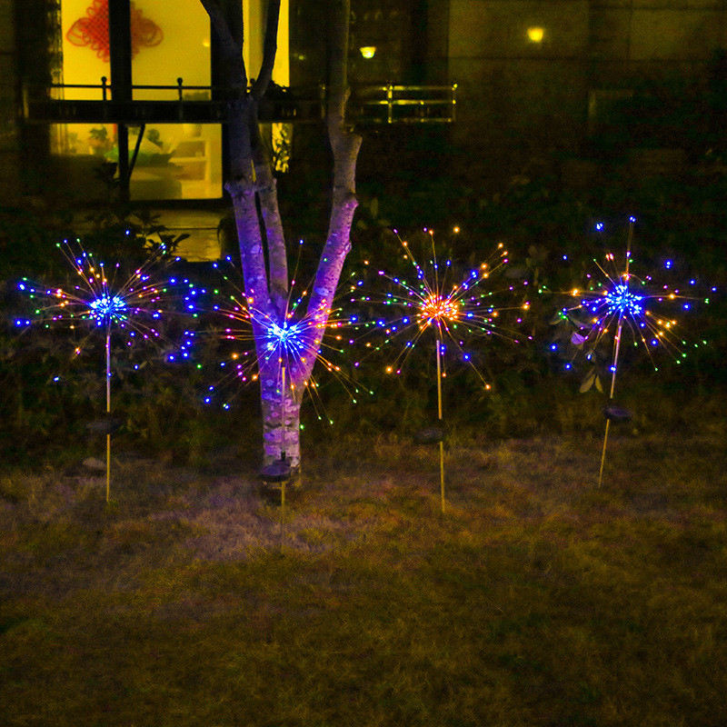 90 120 150LED solarna svjetla Vanjska solarna vrtna svjetla Vodootporna solarna žičana svjetla Vatrometna lampa za vrt Božićni ukras