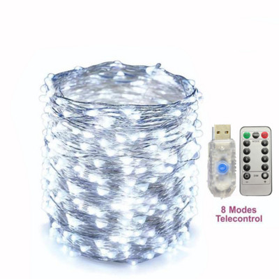 Χριστουγεννιάτικο Διακοσμητικό Φωτιστικό Πρωτοχρονιάς Χάλκινο σύρμα Led Garland Fairy Light String με τηλεχειριστήριο για φώτα εσωτερικού χώρου