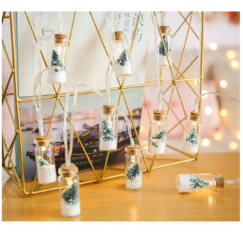 Wishing Bottle Led String Light Xmas Decoration Battery Charging Floating Bottle Flower Color LED Light Christmas Tree Decor