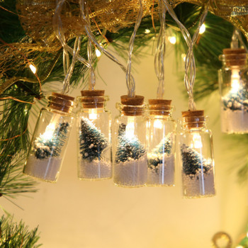 Wishing Bottle Led String Light Xmas Decoration Battery Charging Floating Bottle Flower Color LED Light Christmas Tree Decor