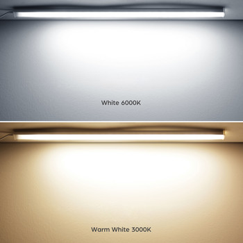 30/40/50CM 5V USB LED лентова светлина Безжична дървена 25MM сензорна бар лампа за гардероб Кухненски шкаф Домашно осветление Декор