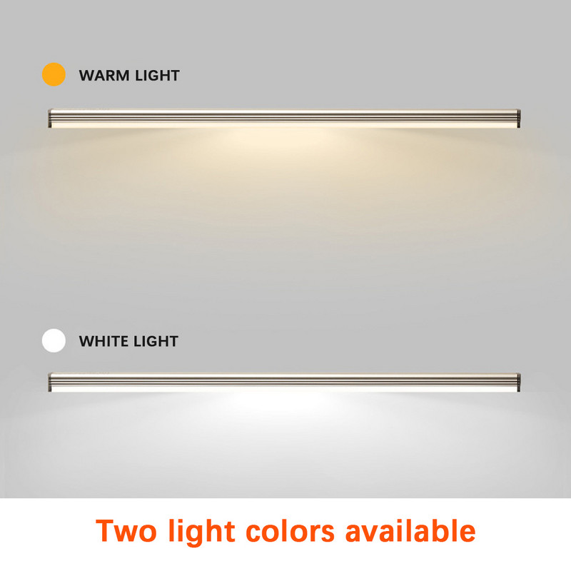 Vezeték nélküli kézseprő érzékelő szekrény alatti lámpa USB újratölthető LED szekrény lámpa szabályozható éjszakai lámpa gardrób konyhai lépcsőhöz