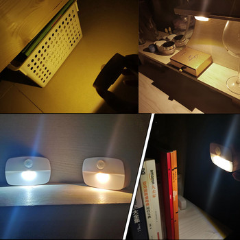 Φως LED κάτω από το ντουλάπι PIR Αισθητήρας κίνησης Κουζίνα Φως κρεβατοκάμαρας Αυτόματο ON/OFF Έξυπνο φωτιστικό νύχτας για ντουλάπα Ντουλάπα Σκάλα