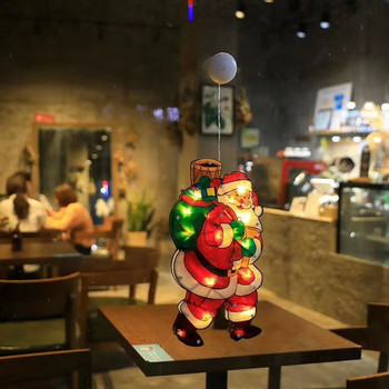 Χριστουγεννιάτικο Φωτιστικό Κρεμαστό Παράθυρο Διακόσμηση Χιονάνθρωπος Μικρό Κρεμαστό για Υπνοδωμάτιο Γιορτινό Πρωτοχρονιάτικο Πάρτι Δημιουργικό Φωτιστικό Μπαταρίας