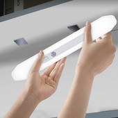 LED gaismas skapja gaisma PIR kustības sensora LED USB uzlādējams / iespraust virtuves skapja apgaismojumu Nakts apgaismojums LED lampa