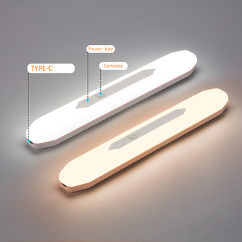 Φωτιστικό ντουλαπιού LED PIR Αισθητήρας κίνησης led USB Επαναφορτιζόμενο / Φωτιστικό ντουλαπιού κουζίνας Φωτιστικό νυχτερινό φωτισμό led