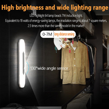 LED осветление за шкаф PIR сензор за движение LED USB акумулаторна /включваща се светлина за кухненски шкаф Нощно осветление led лампа