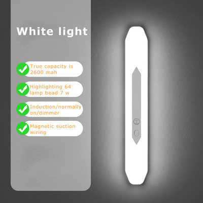 LED gaismas skapja gaisma PIR kustības sensora LED USB uzlādējams / iespraust virtuves skapja apgaismojumu Nakts apgaismojums LED lampa