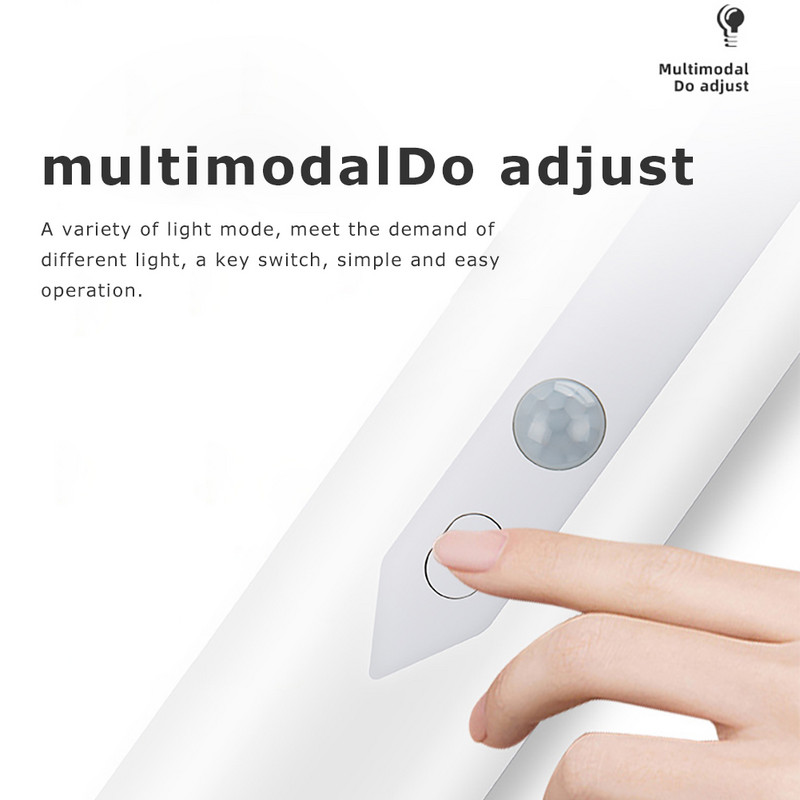 LED gaismas skapja gaisma PIR kustības sensora LED USB uzlādējams / iespraust virtuves skapja apgaismojumu Nakts apgaismojums LED lampa