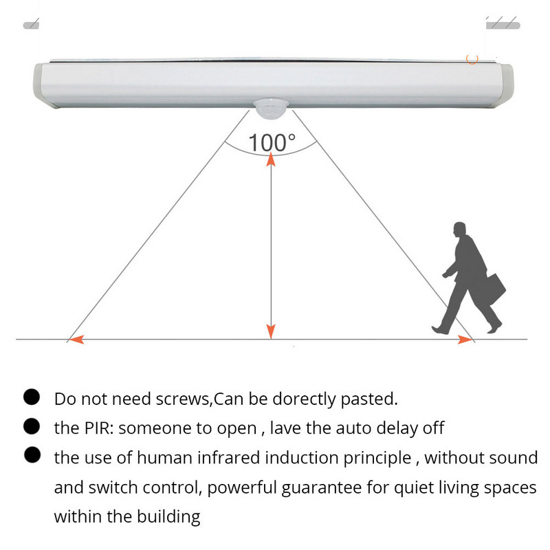 LED 10LED USB spintelė Šviesos spinta spinta spinta spinta virtuvės įkraunama lempa su PIR judesio jutikliu nakties šviesos spintos lempa